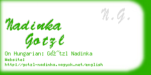 nadinka gotzl business card